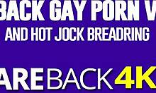 Two fit gay studs engage in hardcore anal sex in the locker room