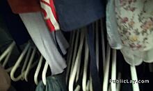 Brunette Babe Fucking in Public Room with Monster Cock