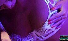 asian teen vina sky looks perfect in stockings posing