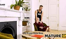 Mature woman over fifty seduces employer for job