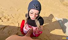 Pedi to a stranger to film me at the beach and paid with a wet blowjob