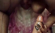 kim ocean rides massive black cock on her fat ebony ass