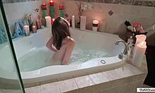 Watch this petite teen get banged by her boyfriend right after showering.