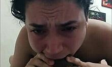 Gabbie Luna Swallows Monster Cock Deep with Cumshot