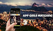 Sexy Brazilian Brunette Takes White Cock Deep