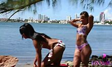 Jenna Foxx fingers ebony lesbian outdoors