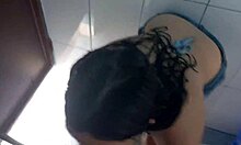 Emo Babe Sucks While Friend Waits Outside.