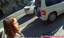 Stirring gf video of pretty brunette getting nailed in doggystyle blowjob on bed