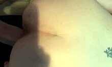 little mama takes long hard uncut cock in her ass doggystyle, cumming on her ass