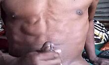 Master wets big black cock on submissive