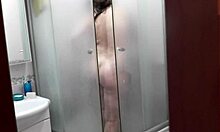POV Stepson Spies on Stepmom Showering with Wet Pussy and Big Tits