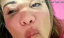 Bianca Naldy sucked my cock, driving the slut wild in her mouth