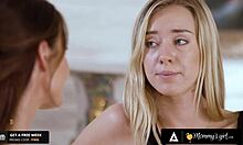 Gorgeous haley reed gets fingered by stacked milf silvia saige before hard scissoring