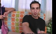 sexy young skinny blonde casting in sneakers