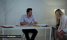 Tiny Step Niece Punished by Uncle in Office