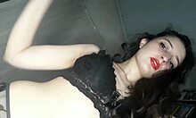 Hot girl in sexy lingerie anoints her perfect body