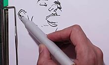 I painted an erotic blowjob girl sketch