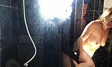 Young Guy Eats His Friend's Aunt In Her Bathroom, Hot Blonde