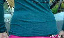 Hairy tight pussy sucks thick cock deep in POV hardcore