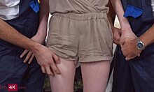 Two dicks satisfy Margo Von Teese in wild mmf teen action