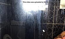 Young Guy Eats His Friend's Aunt In Her Bathroom, Hot Blonde