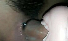 Teen masturbates with fake pussy intensely