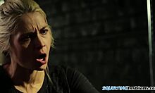 Busty lezzie squirts while queening her gf