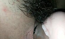 Teen masturbates with fake pussy intensely