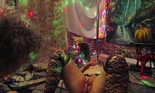 i messed up the halloween dance with my redhead milf wife in cosplay, showing off her pussy and all