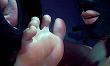 Worshipping His Wife's Feet with Wild Passion!