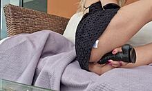 Hot Girl MASTURBATES Her Pussy Wildly in Doggystyle Pose