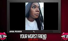 Ana Foxxx, your worst friend, goes deeper in backstage assfucking with black stud.