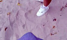 amateur couple enjoys oral and sex in river despite watchers