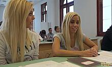 I saw those naughty babes get fucked in a teen threesome by the smutty professor, wow!