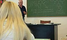 I saw those naughty babes get fucked in a teen threesome by the smutty professor, wow!