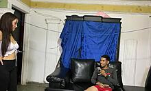 Stepsister catches me masturbating and drains my monster cock