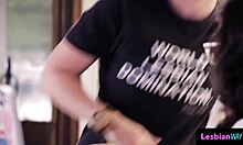 cute lesbian babe queening amazing girlfriend with big tits oral