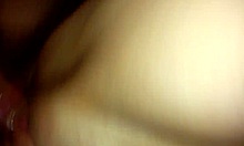 Amateur doggystyle with bent over ass