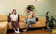 rim4k teen mistress licks ass in stockings