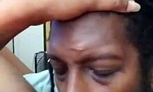 Ebony milf wife gets her wet pussy sucked in close-up homemade reality orgasm scene