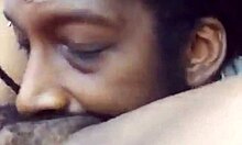 Ebony milf wife gets her wet pussy sucked in close-up homemade reality orgasm scene
