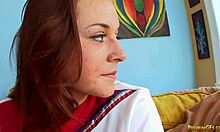 Cheerleader babe getting fucked hardcore by coach. She's sucking his cock so well.