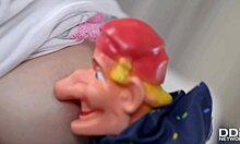 Belarus teen olivia grace uses puppet for masturbation