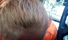 Outdoor car scene with amateur performers in public street setting