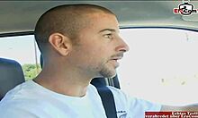 Slim american teen enjoys stranger's big cock after pickup