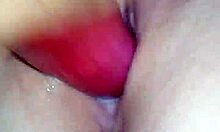 Blonde bbw milf plays with toys in maledom homemade scene