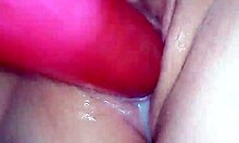 Blonde bbw milf plays with toys in maledom homemade scene