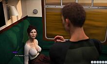 Petite teen 18+ gets anal on train with huge cock guy 😈