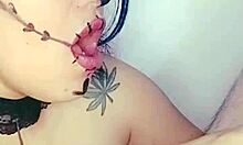 Watch this deepthroat blowjob on a big cock! Young girl sucks monster dick hard.