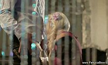 She gives a blowjob after our date and swallows it all